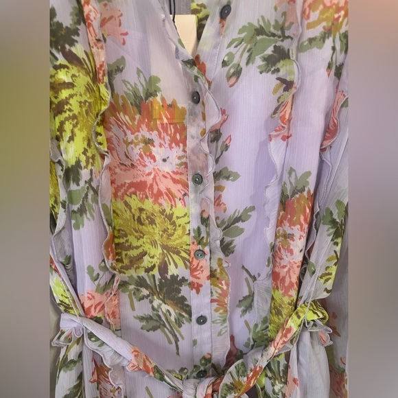 Cinq à Sept Faded Chrysanthemum Estelle Dress. Size 12. - Picture 7 of 9